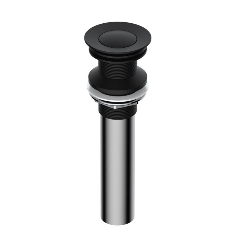 Донный клапан Push-up Wasserkraft, без перелива, черный/хром, A250