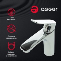 Смеситель Agger Nice A2502100 для раковины, хром