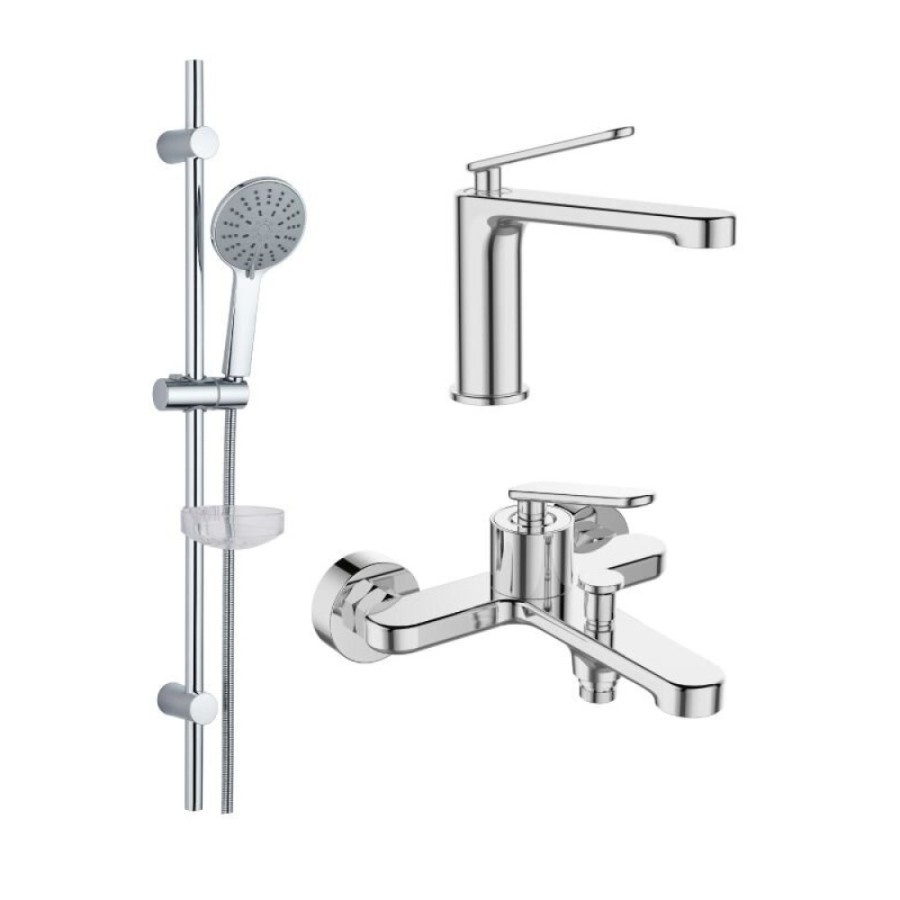 Комплект смесителей Agger Beauty A2631100 с гарнитуром, хром