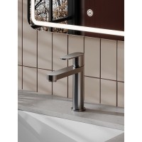 Смеситель Agger Sweet A2702155, для раковины, PVD оружейная сталь матовая