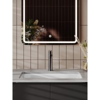 Смеситель Agger Sweet A2702155, для раковины, PVD оружейная сталь матовая