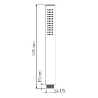 Душевая лейка WasserKRAFT Havel, 1 режим, золото матовое, A286
