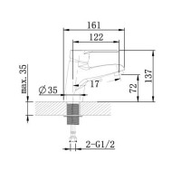 Смеситель Agger Right A2902100 для раковины, хром