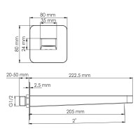 Излив для ванны WasserKRAFT Schunter, настенный, золото матовое, A308