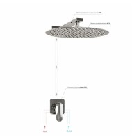 Душевая система WasserKRAFT Weida A3151.090.116, хром
