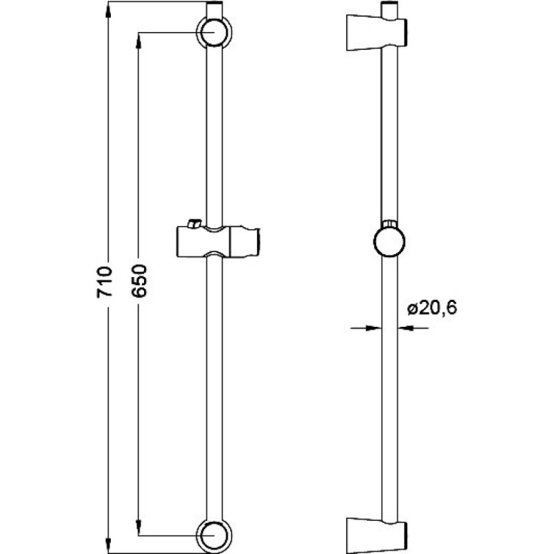 Душевая штанга Iddis 71 см A31552