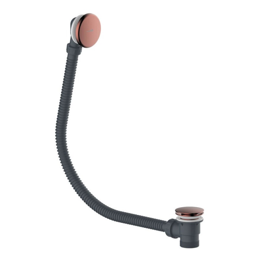 Слив-перелив для ванны Wasserkraft Asphe 7700 A333 клик-клак, PVD золото розовое