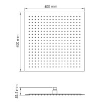 Верхний душ WasserKRAFT A363, 40 x 40 см, цвет никель