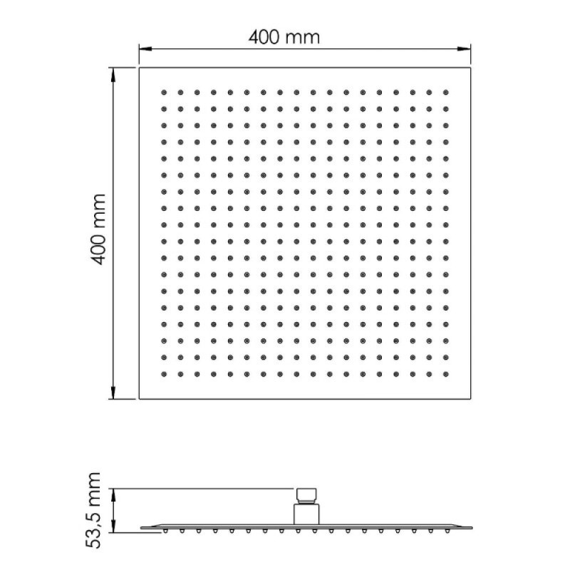 Верхний душ WasserKRAFT A363, 40 x 40 см, цвет никель