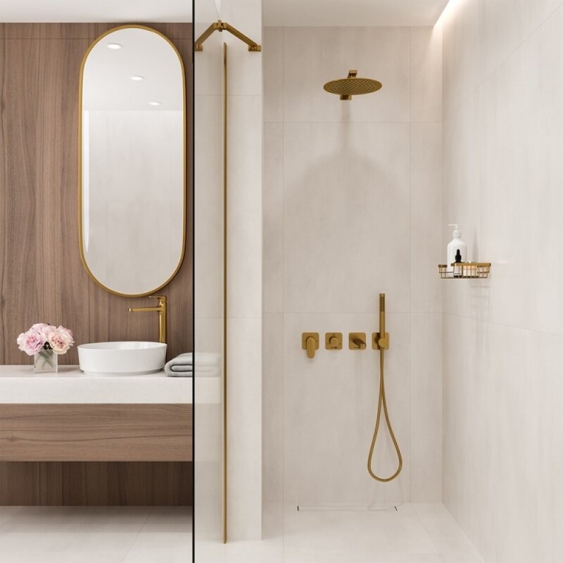 Душевая система WasserKRAFT Havel A3651.283.284.180.259.285.194.286, PVD золото матовое