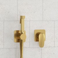 Гигиенический душ Wasserkraft Havel A3651.285.237.213, со смесителем, PVD золото матовое