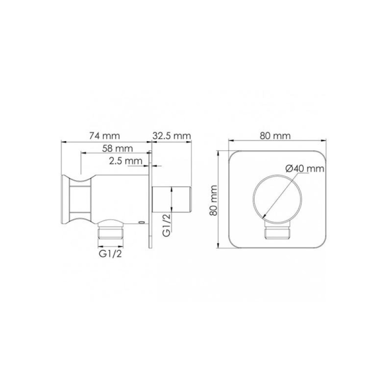 Встраиваемый комплект WasserKRAFT A4248.097.121.275.100.276 Thermo для душа, цвет никель