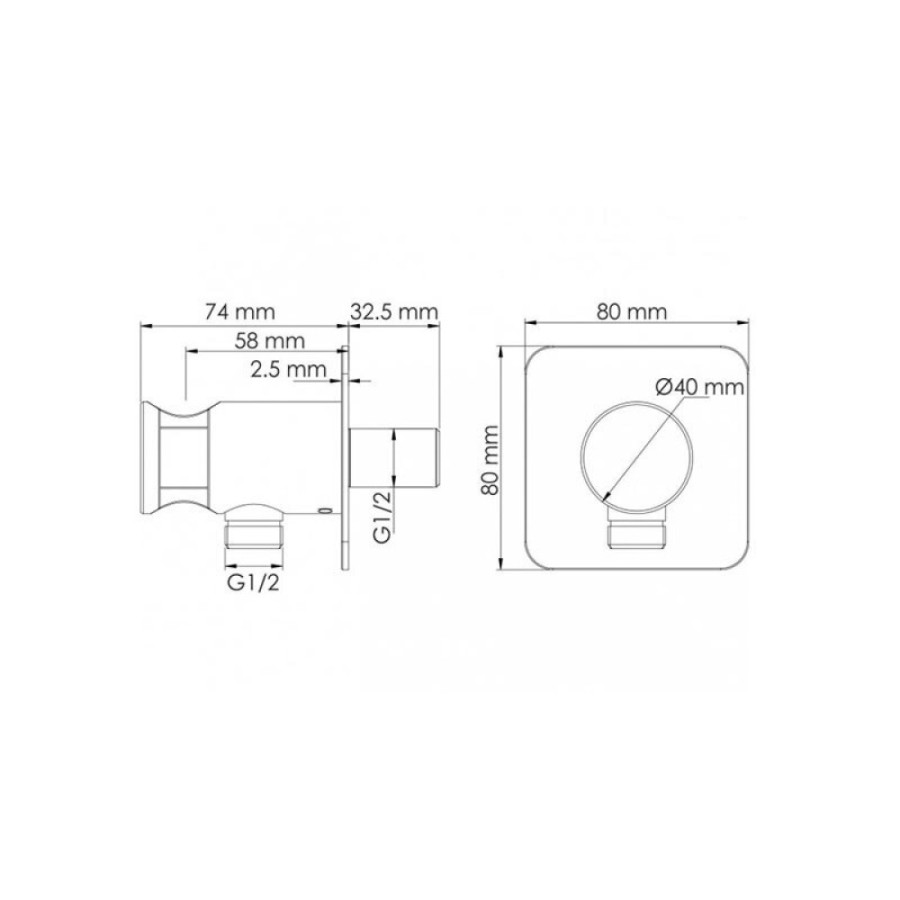 Встраиваемый комплект WasserKRAFT A4248.097.121.275.100.276 Thermo для душа, цвет никель