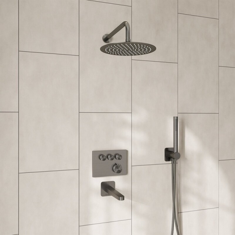 Душевая система WasserKRAFT Wern A4258.097.121.275.100.276.298 Thermo, термостатическая, никель