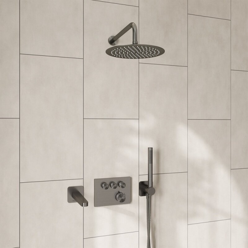 Душевая система WasserKRAFT Wern A4258.097.121.275.100.276.298 Thermo, термостатическая, никель
