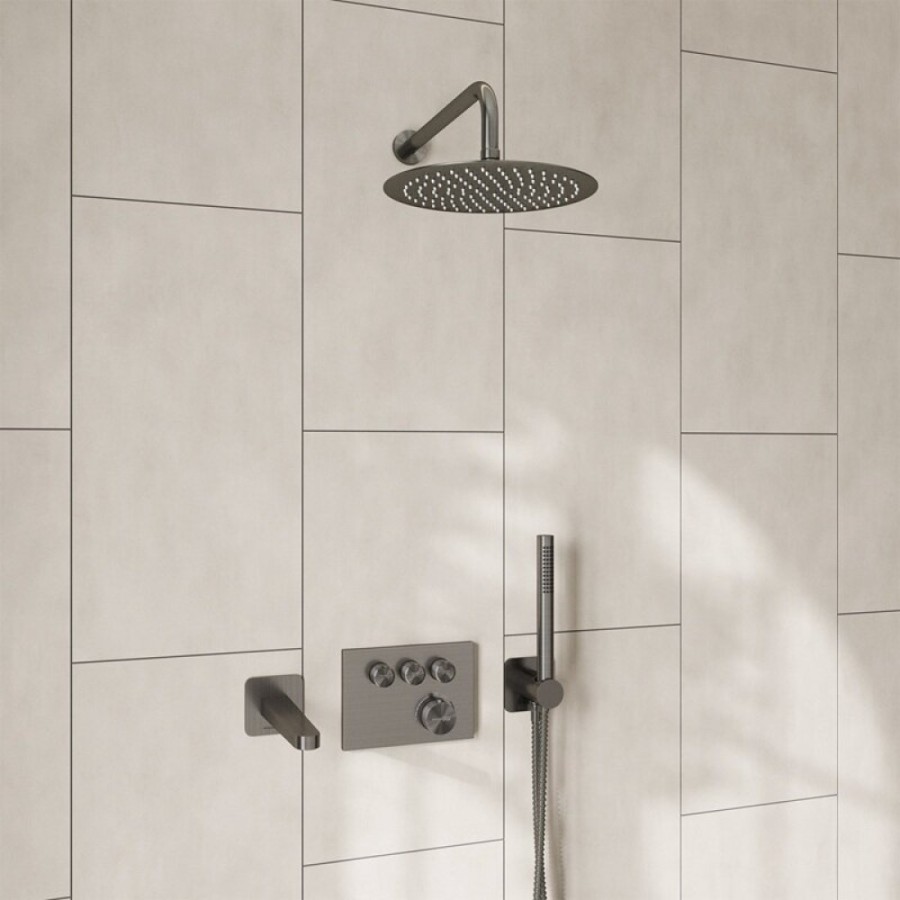 Душевая система WasserKRAFT Wern A4258.097.121.275.100.276.298 Thermo, термостатическая, никель