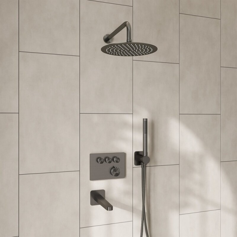 Душевая система WasserKRAFT Wern A4258.097.121.275.100.276.298 Thermo, термостатическая, никель