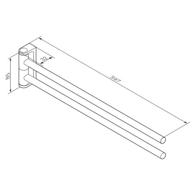 Полотенцедержатель Am.Pm Inspire A5032664, 40 см, хром