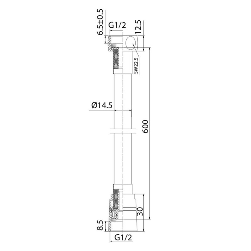 Шланг для душа Iddis Optima Home A50711 0.6 60 см, пвх, хром