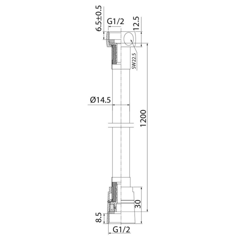 Шланг для душа Iddis Optima Home A50711 1.2 120 см, пвх, хром