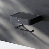 Держатель для туалетной бумаги Am.Pm Inspire 2.0 A50A341522 с коробкой и подставкой под телефон, черный матовый