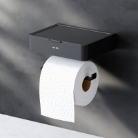 Держатель для туалетной бумаги Am.Pm Inspire 2.0 A50A341522 с коробкой и подставкой под телефон, черный матовый