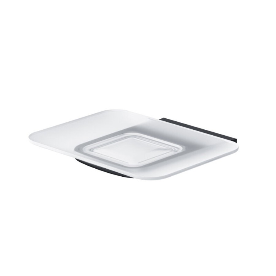 Мыльница стеклянная Am.Pm Inspire 2.0 A50A34222, держатель черный матовый