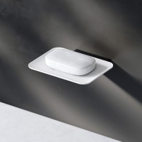 Мыльница стеклянная Am.Pm Inspire 2.0 A50A34222, держатель черный матовый