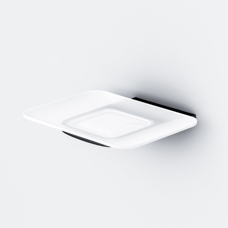 Мыльница стеклянная Am.Pm Inspire 2.0 A50A34222, держатель черный матовый