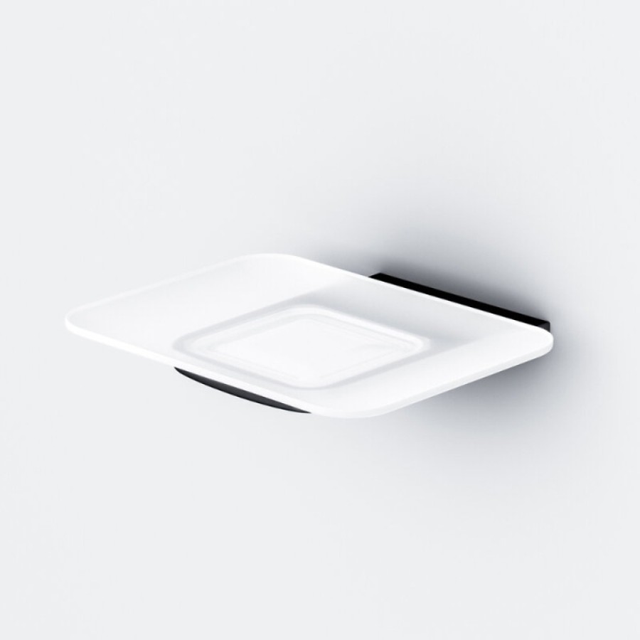 Мыльница стеклянная Am.Pm Inspire 2.0 A50A34222, держатель черный матовый
