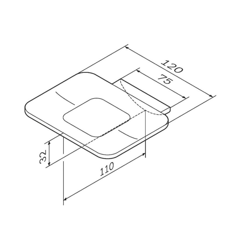 Мыльница стеклянная Am.Pm Inspire 2.0 A50A34222, держатель черный матовый