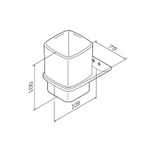Стакан для зубных щеток Am.Pm Inspire 2.0, A50A34300