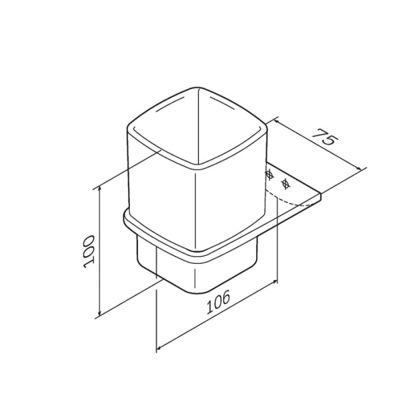 Стакан для зубных щеток Am.Pm Inspire 2.0, A50A34300