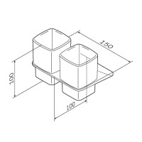Стакан для зубных щеток Am.Pm Inspire 2.0 A50A343400 двойной