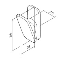 Крючок для полотенец Am.Pm Inspire 2.0, хром, A50A35500