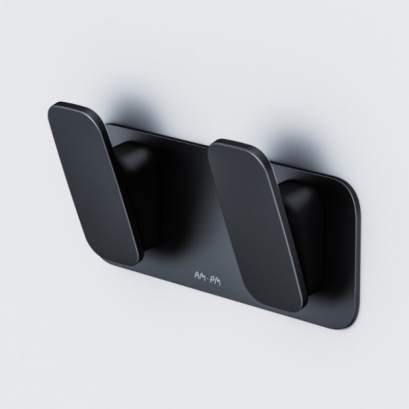 Двойной крючок Am.Pm Inspire 2.0 A50A35622 для полотенец, черный матовый