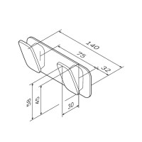 Двойной крючок Am.Pm Inspire 2.0 A50A35622 для полотенец, черный матовый
