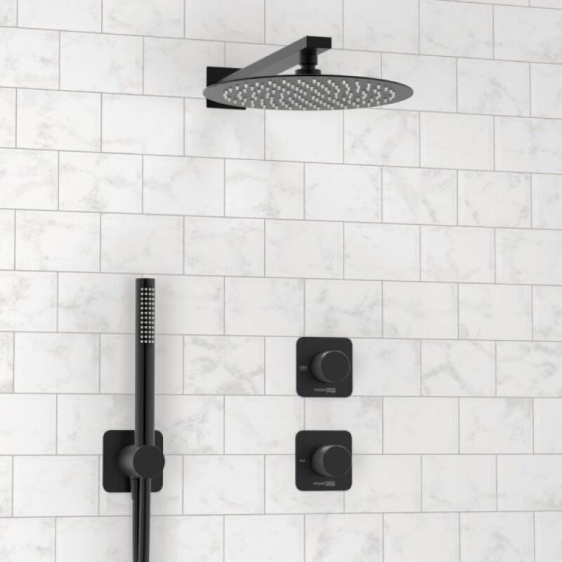 Душевая система WasserKRAFT Fulda 5200, со смесителем, цвет черный Soft-touch, A5251.299.219.258.302.242.217