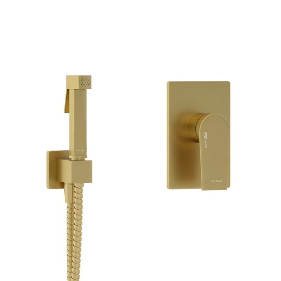Гигиеничекий душ WasserKRAFT Aisch A5551.184.237.213, со смесителем, PVD золото матовое