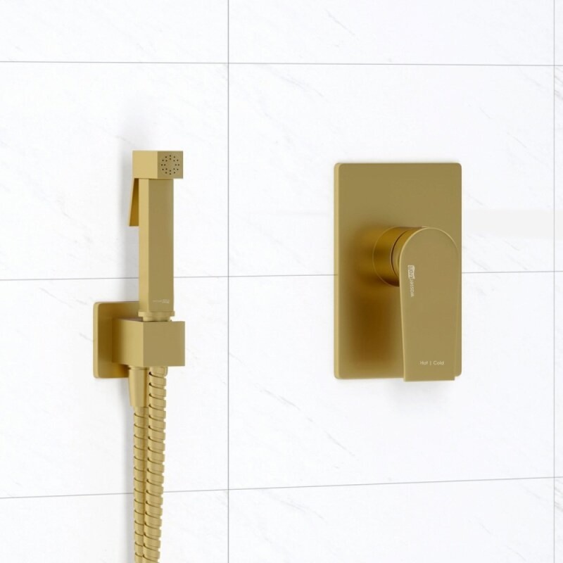 Гигиеничекий душ WasserKRAFT Aisch A5551.184.237.213, со смесителем, PVD золото матовое