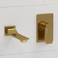 Смеситель для раковины WasserKRAFT, PVD-покрытие, цвет матовое золото, A55543