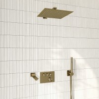 Душевая система WasserKRAFT Aisch A5558.180.198.285.194.286.174 Thermo, термостатическая, PVD золото матовое