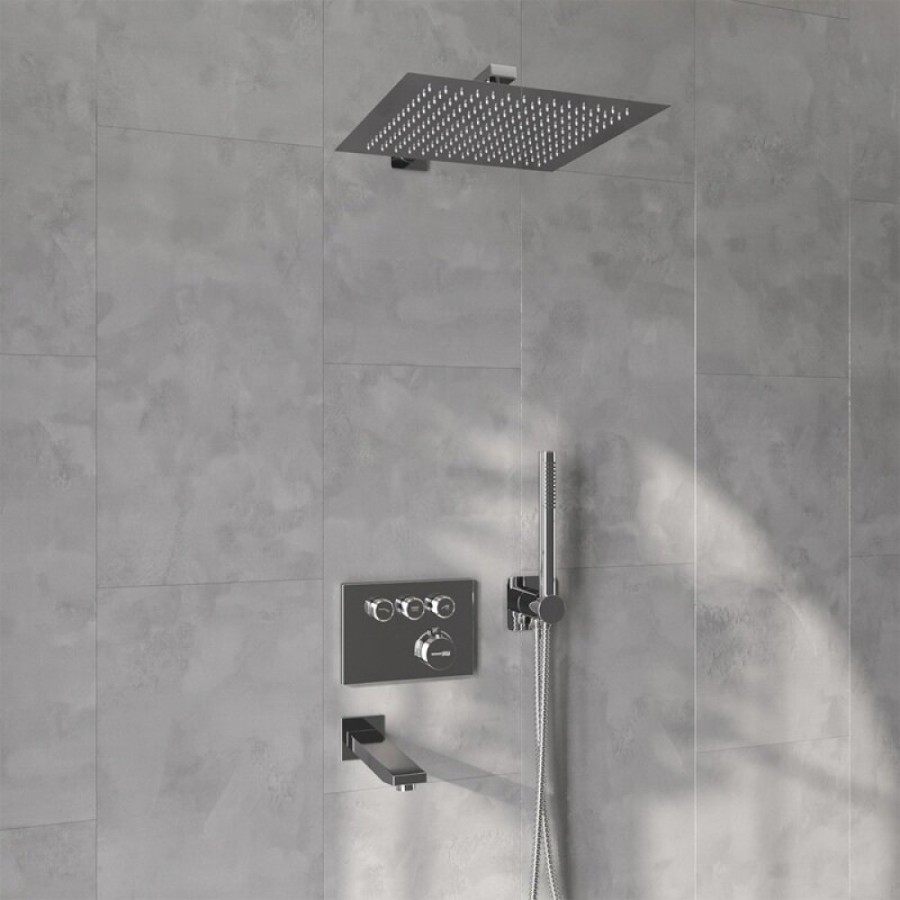 Душевая система WasserKRAFT Dinkel A5858.090.118.271.010.137.091 Thermo, термостатическая, хром