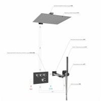 Душевая система WasserKRAFT Dinkel A5858.090.118.271.010.137.091 Thermo, термостатическая, хром