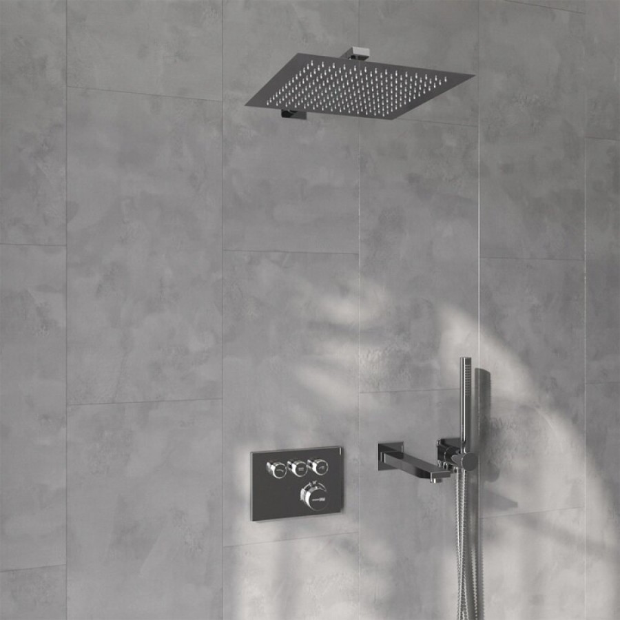 Душевая система WasserKRAFT Dinkel A5858.090.118.271.010.137.091 Thermo, термостатическая, хром