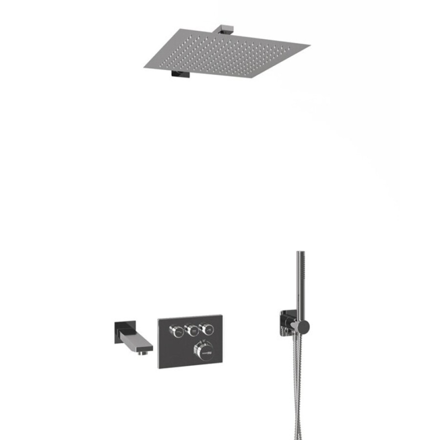 Душевая система WasserKRAFT Dinkel A5858.090.118.271.010.137.091 Thermo, термостатическая, хром