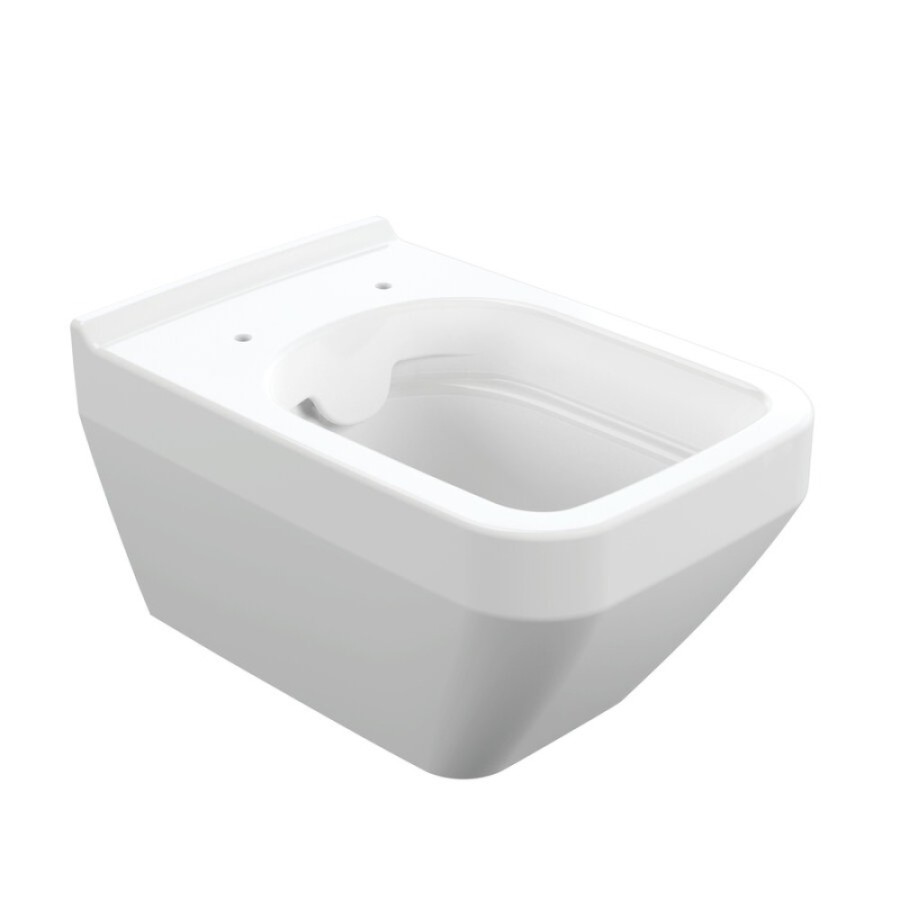 Унитаз подвесной Cersanit Crea Square Clean On DPL EO slim A63115, безободковый, крышка-сиденье микролифт, цвет белый