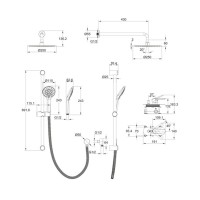 Душевая система Cersanit Moduo A64087, хром