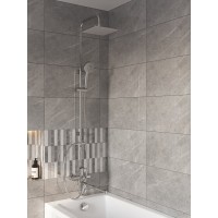 Смеситель Cersanit Moduo A64097, для ванны и душа, хром