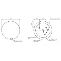 Зеркало Cersanit Eclipse smart 60x60 с подсветкой круглое, A64142